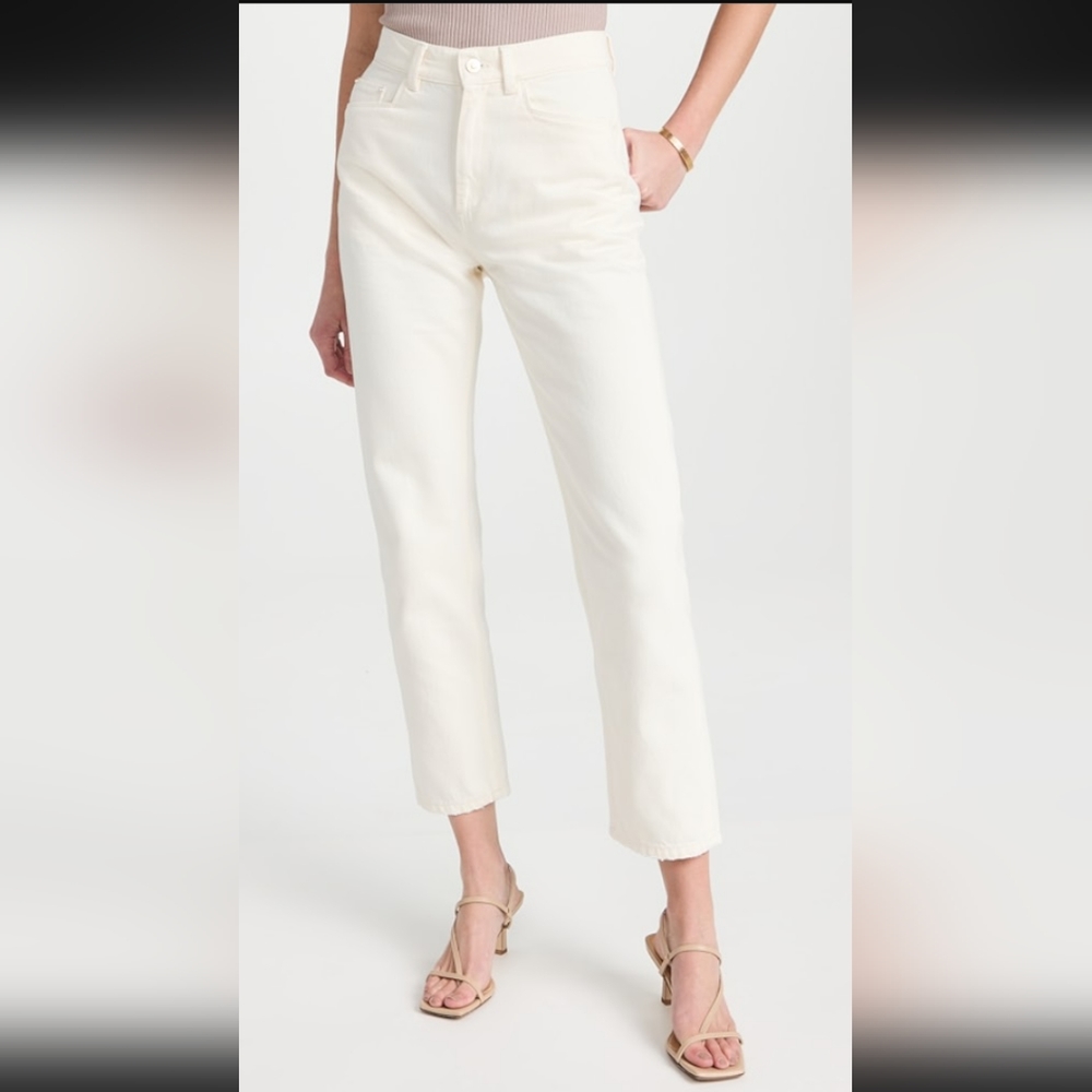 NWT Wandler Carnation Cropped Jeans, ecru, size 26